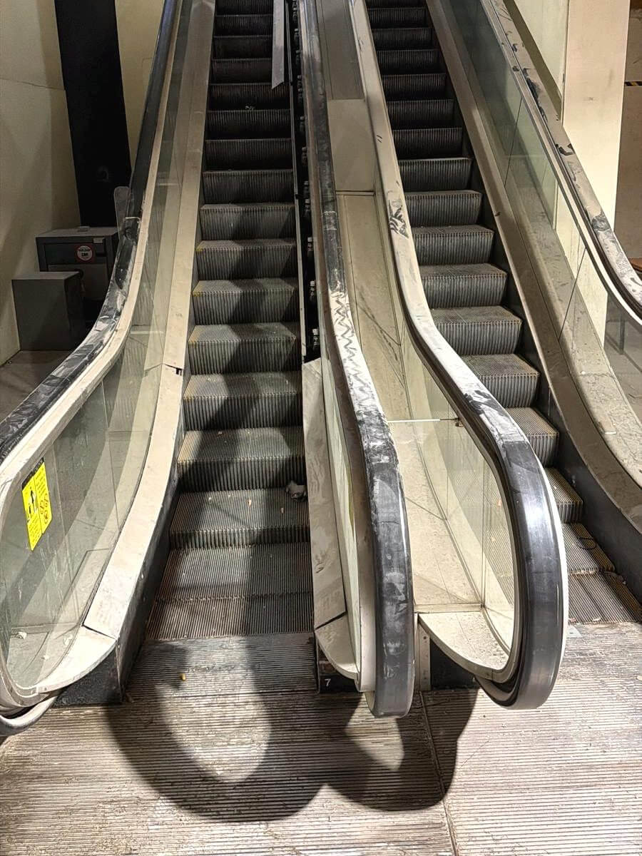 Escalator before removal