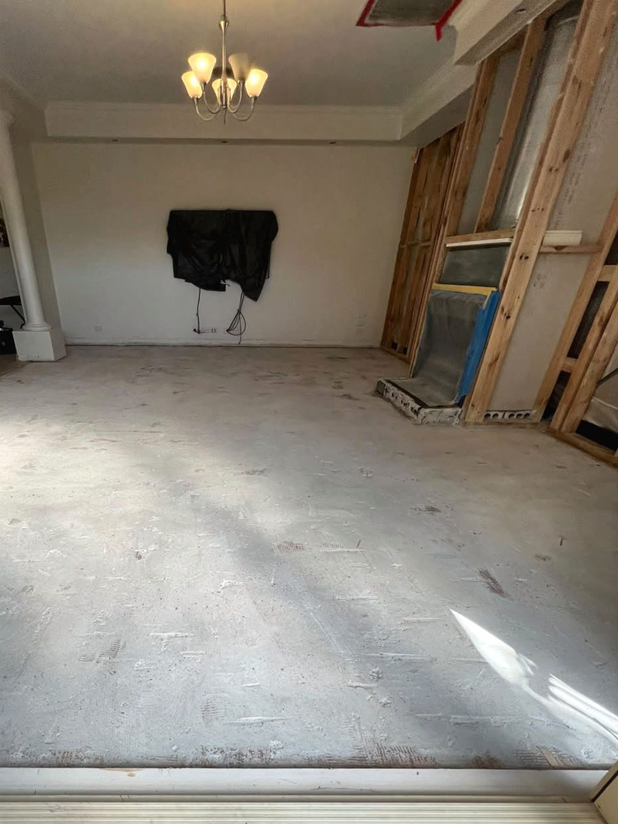Flooring after removal